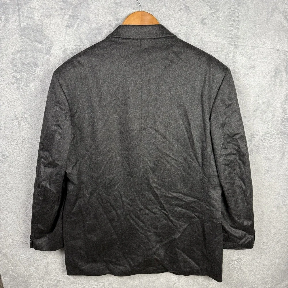 Bachrach Men's Blazer Wool Slate Gray 46L Made‎ In Israel Preppy Business Career